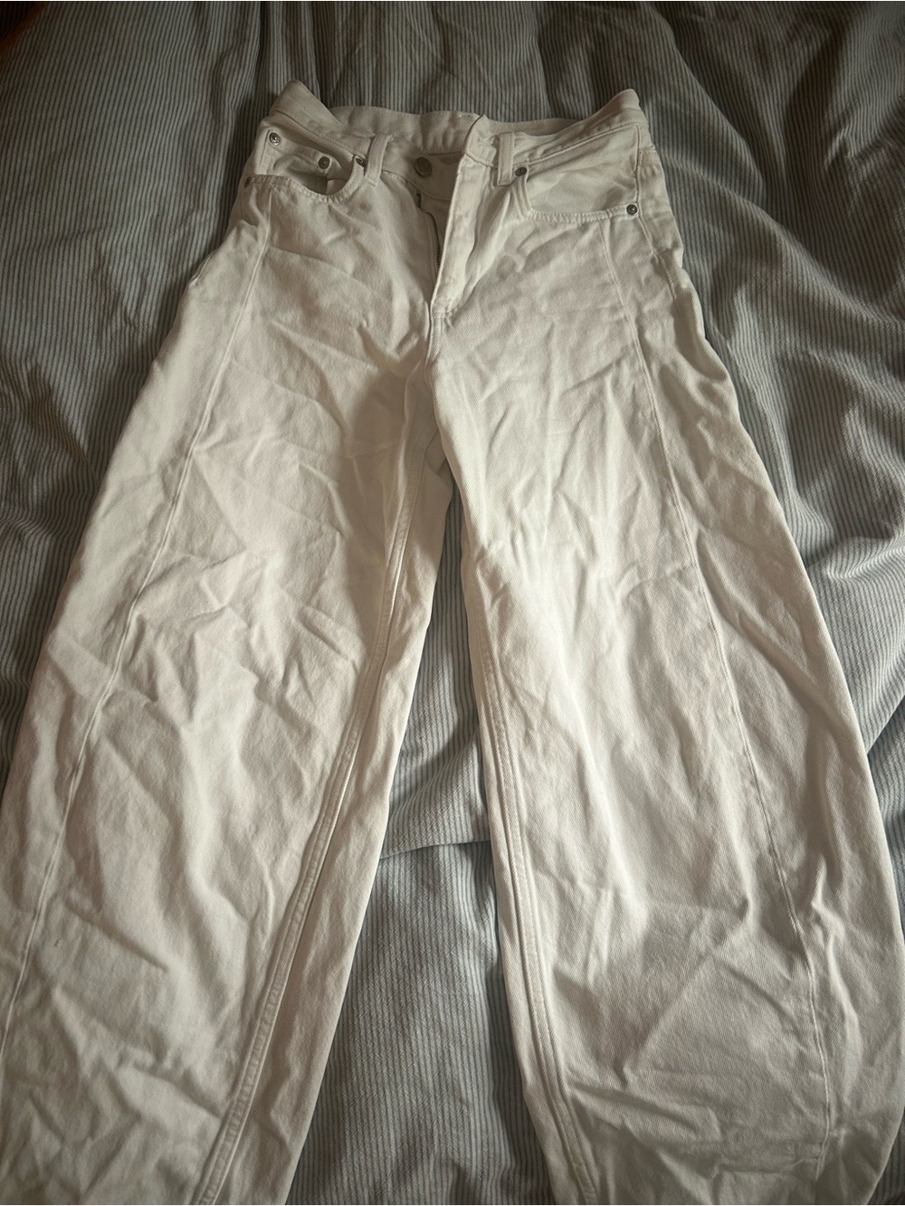 Arket Bloom Organic Cotton White Topstitch Shirt